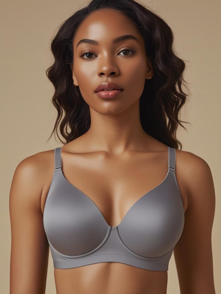 Player Gray Satin Bras