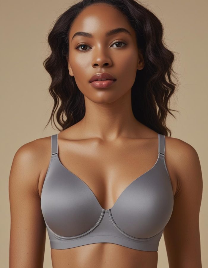 Player Gray Satin Bras